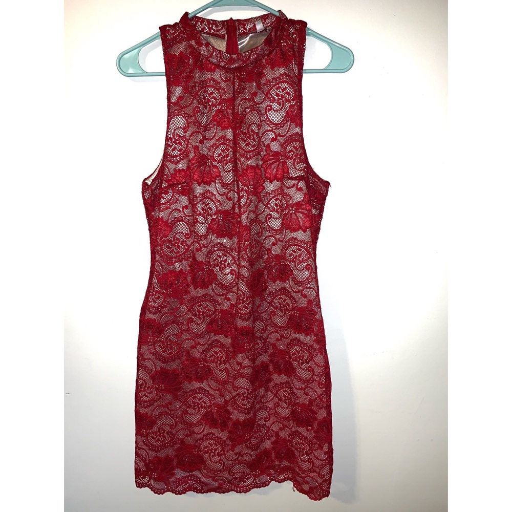 Love, Fire Red lace dress